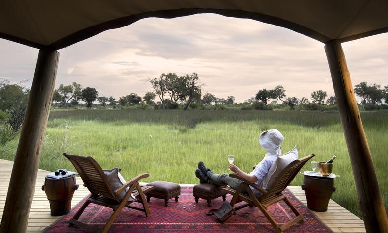 luxury tourism safari camp in Africa