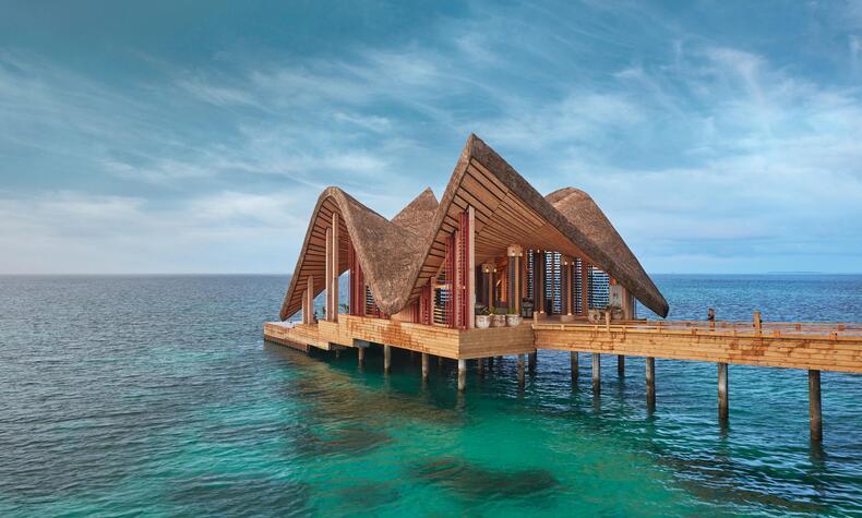 Sustainable luxury resort sustainable nature island beach Joali Maldives