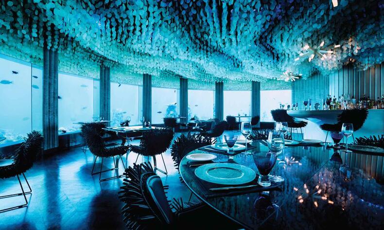 luxury restaurant maldives subsix