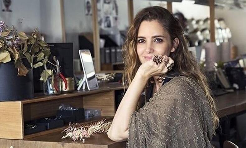 Cruz in her workshop in Madrid