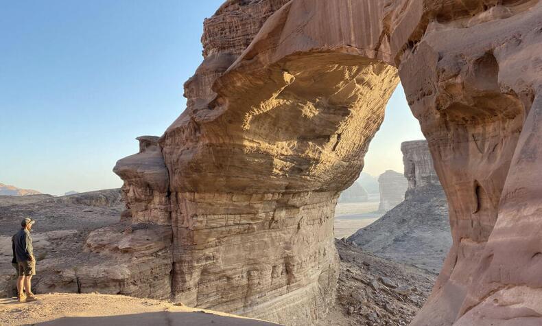 The Hisma desert is the continuation of the well-known Wadi Rum desert in neighboring Jordan and ends at the coral reefs of the Red Sea. Neom hisma desert
