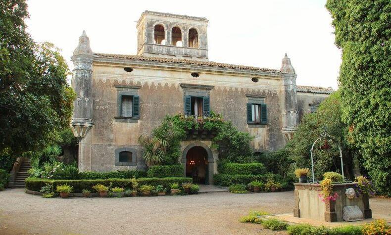 The Castello degli Schiavi is the place where Don Vito dies in the movie. sicily castello degli schiavi