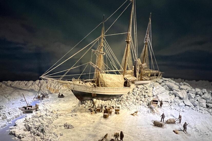 Model of the Fram. Photo: Gonzalo Gimeno. trip to Greenland HX Hurtigruten