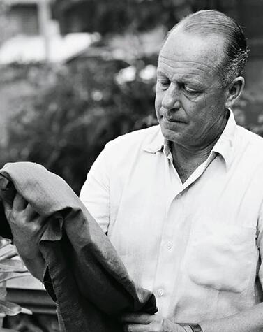 Portrait of Jim Thompson, the man behind Thailand's world-famous silk brand.