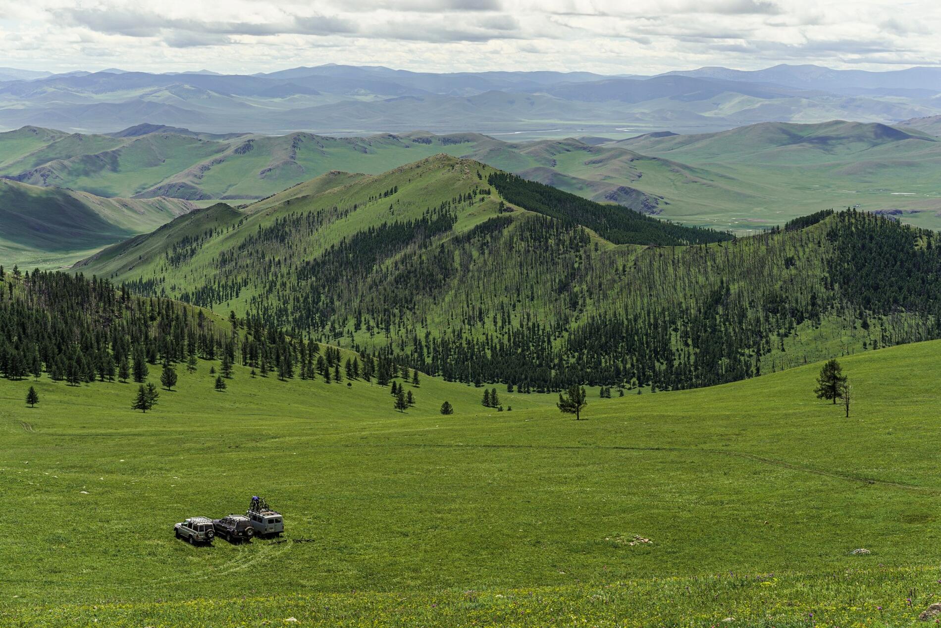 A traditional ger tent in the Mongolian steppe