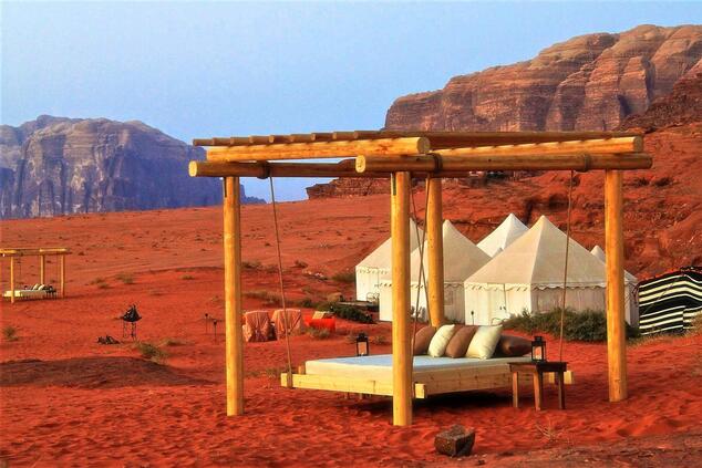 remote luxury travel jordan camoamento in the desert of wadi rum