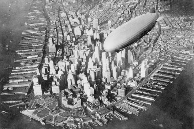 uss akron manhattan blimp trip.
