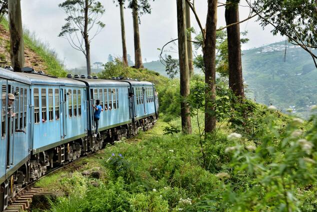 The blue train of the Main Line covers one of the most beautiful scenic routes in Asia. luxury travel sri lanka tea plantations