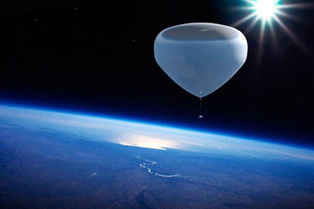 The Zero To Infinity company's trips will reach 36km altitude in a capsule suspended from a helium balloon. Photo: Zero to Infinity zero to infinity space tourism