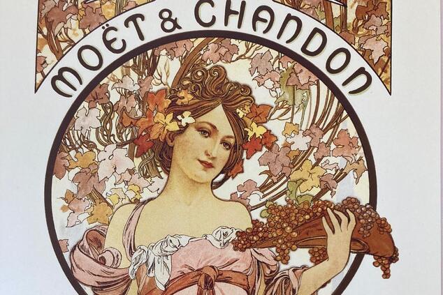 moet chandon art nouveau poster