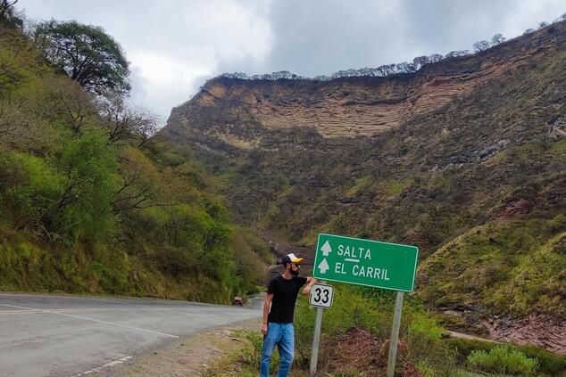 David Gavilán during his "road trip" through the Argentinean NOA. travel northwest argentina