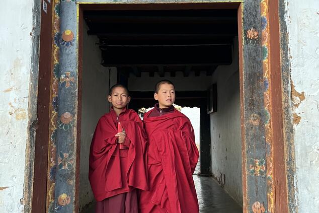 Young monks in the temple