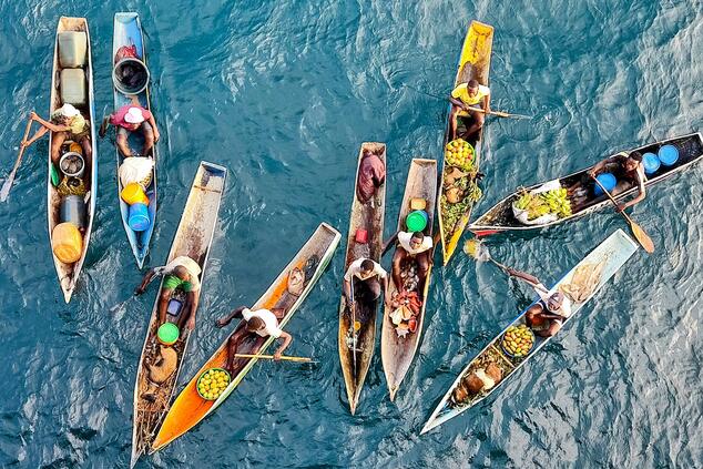 Fishermen in the waters off Mozambique, one of the communities that has been linked to the Indian Ocean trade routes for centuries. Photo: Laxmish Nayak.