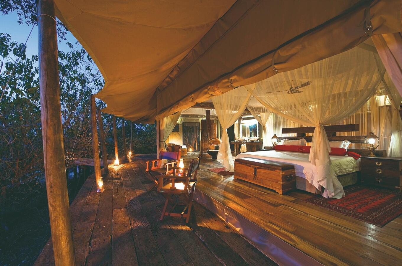 Luxury safari camp Africa