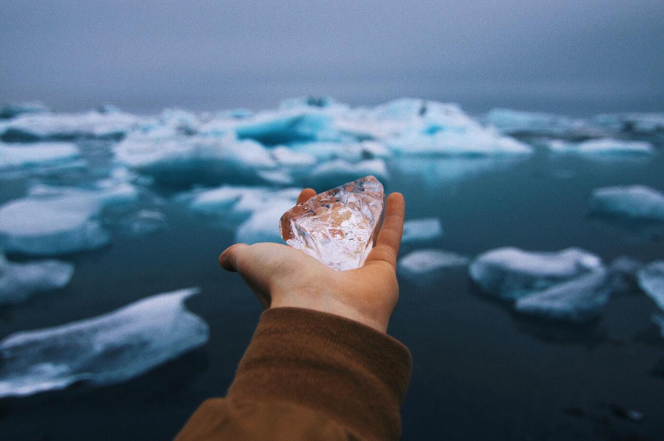 The more the glacier melts the more beautiful the lagoon becomes, a sad reality. Photo by Jonas Denil.