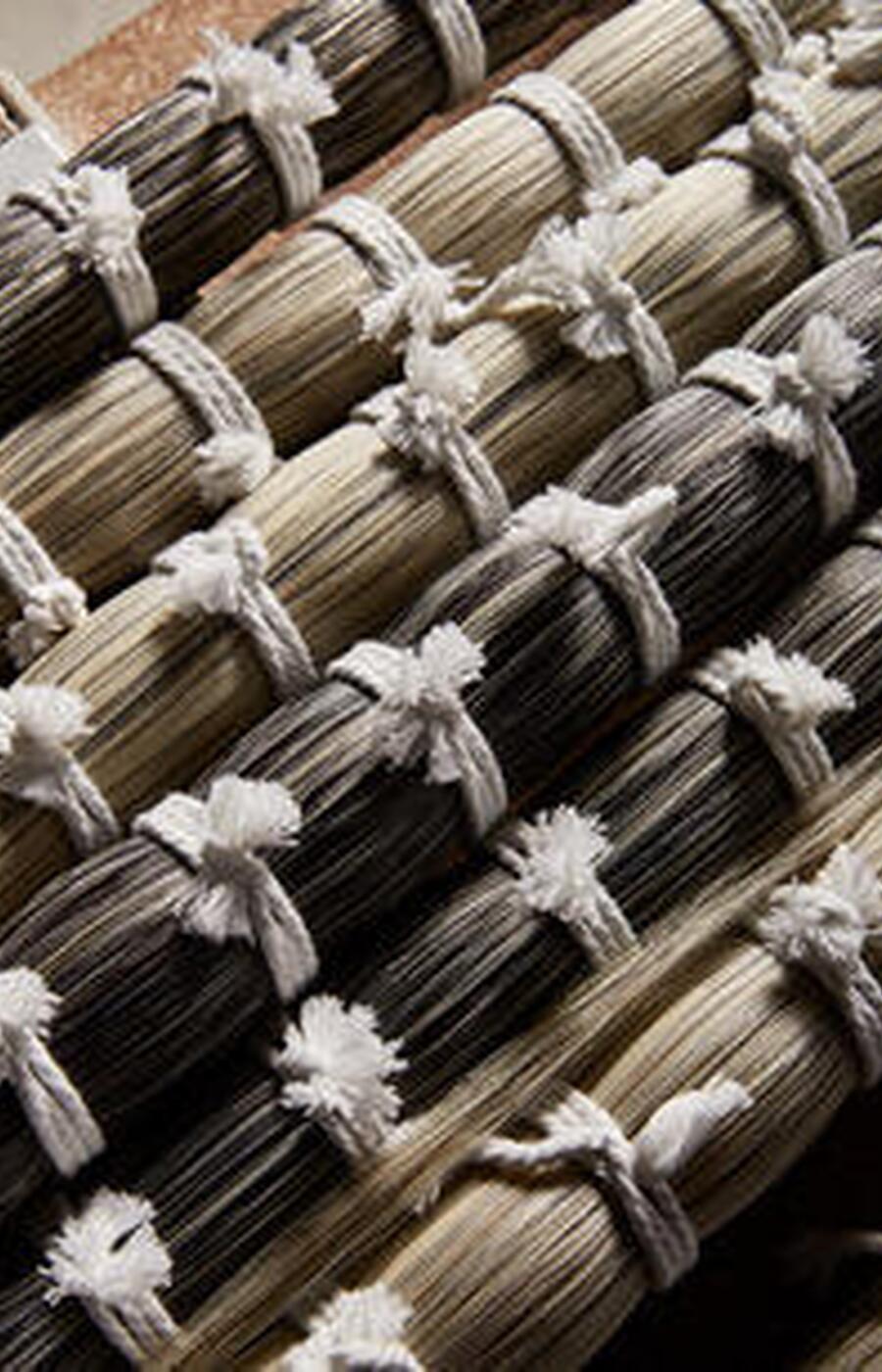 Mongolian horsehair woven with metal and silk is the most eclectic mix they have worked with at hechizoo. jorge lizarazo designer luxury textile Colombia