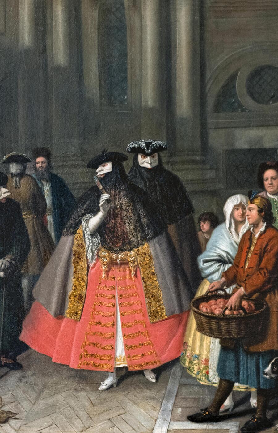 The nobles used the mask to mingle with the people without being recognized. pietro longhi venetian carnival